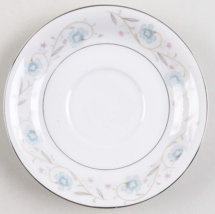 English Garden (Platinum) Saucer by Fine China of Japan-1