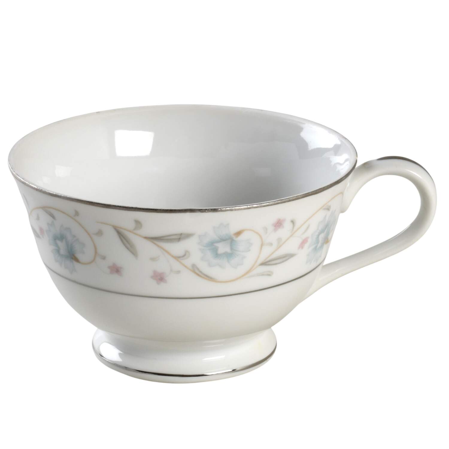 English Garden (Platinum) Footed Cup by Fine China of Japan-1