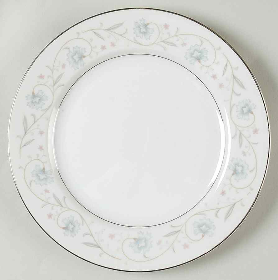 English Garden (Platinum) Luncheon Plate by Fine China of Japan-1