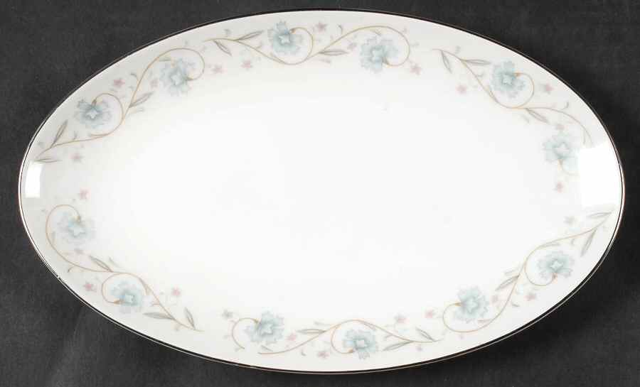 English Garden (Platinum) Relish/Gravy Underplate by Fine China of Japan-1