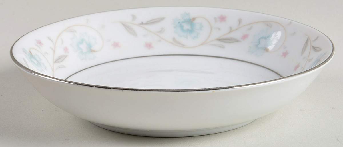 English Garden (Platinum) Fruit/Dessert (Sauce) Bowl by Fine China of Japan-1
