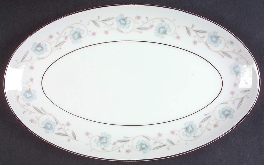 English Garden (Platinum) Relish/Gravy Underplate by Fine China of Japan-1