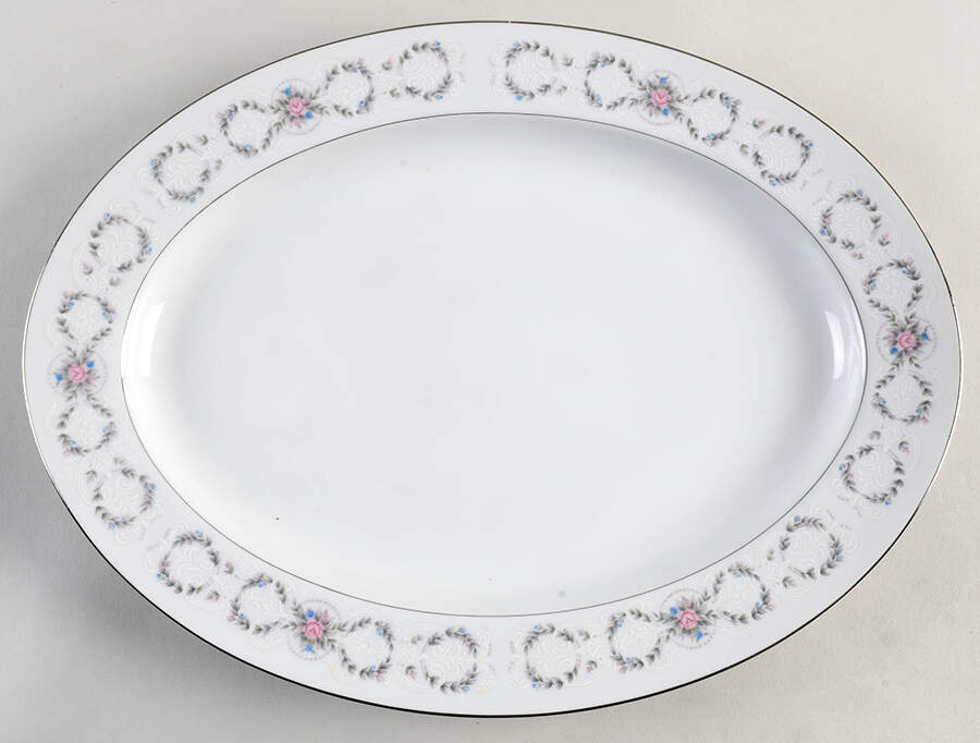 Fair Lawn 14" Oval Serving Platter by Fine China of Japan-1
