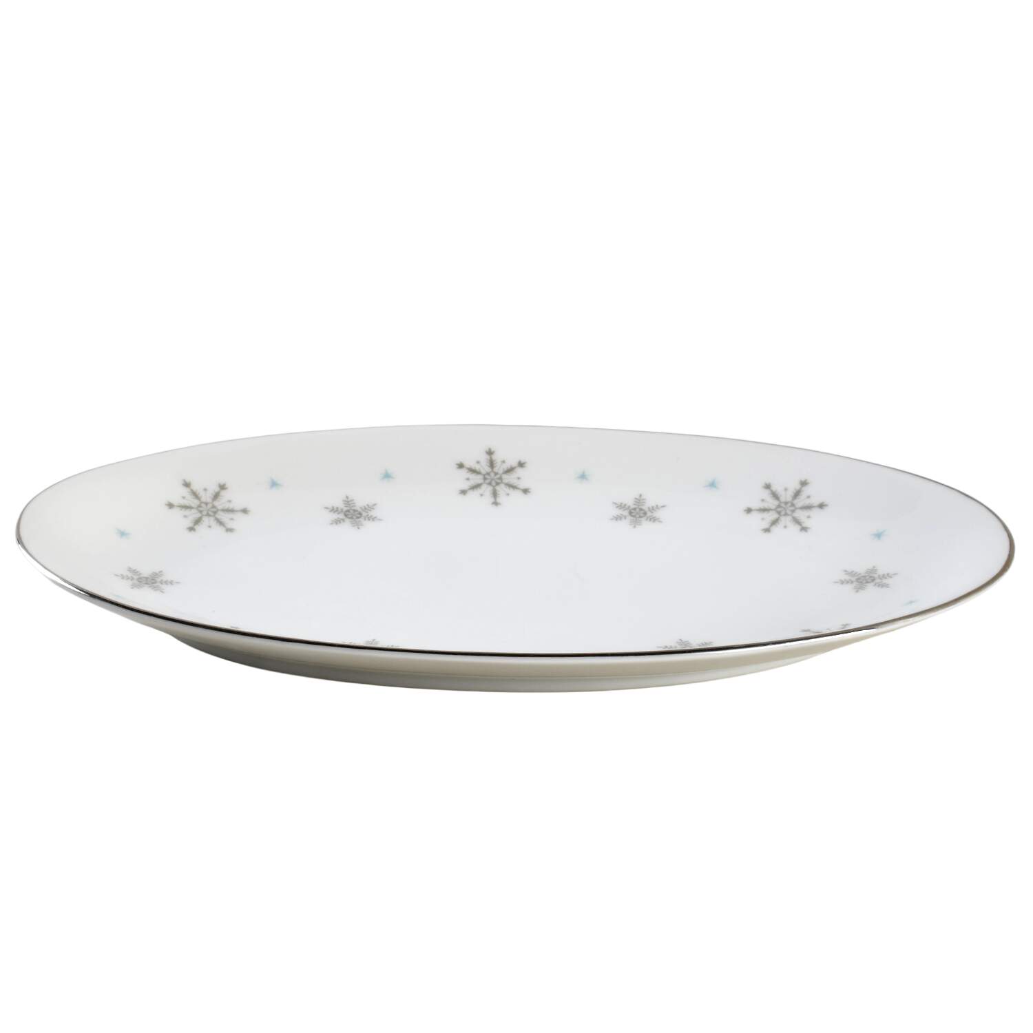 Fantasy (Gray Snowflakes) Relish by Fine China of Japan-1