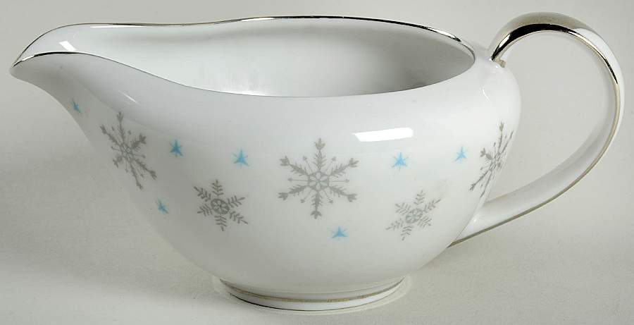 Fantasy (Gray Snowflakes) Creamer by Fine China of Japan-1