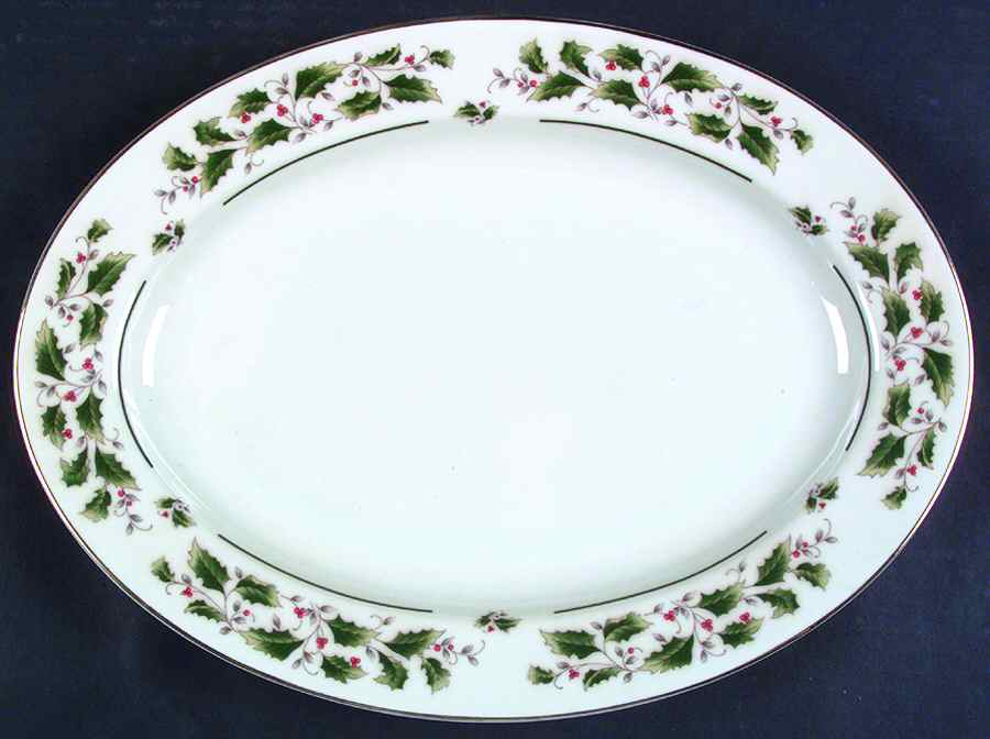 FCJ5 14" Oval Serving Platter by Fine China of Japan-1