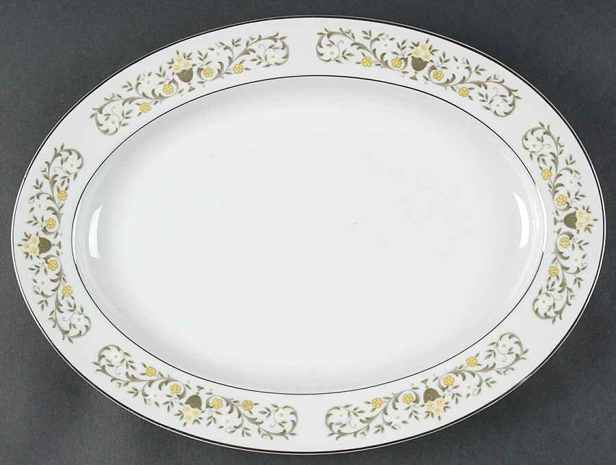 Florentine 14" Oval Serving Platter by Fine China of Japan-1