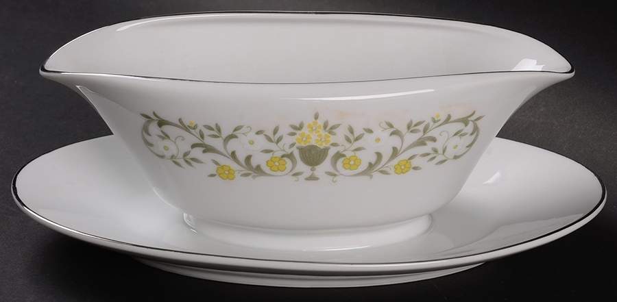 Florentine Gravy Boat with Attached Underplate by Fine China of Japan-1