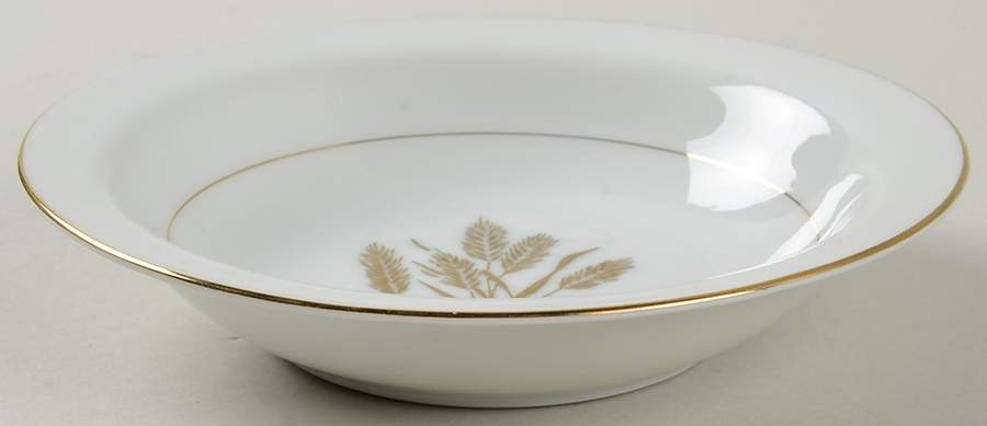 Flowing Wheat Rim Fruit/Dessert (Sauce) Bowl by Fine China of Japan-1