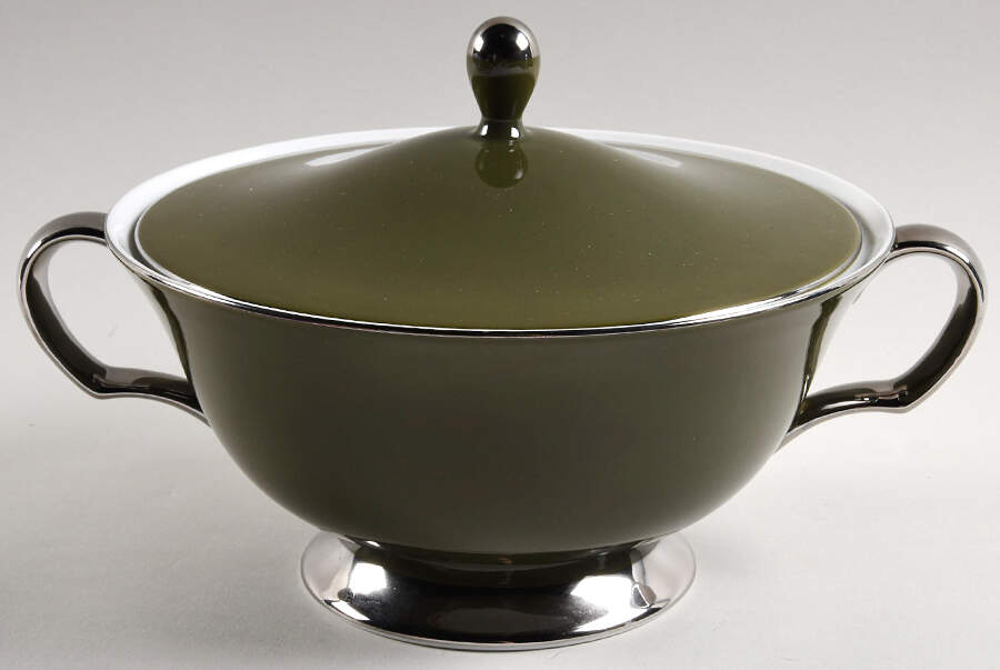 Forest Damask Round Covered Vegetable by Sears-1