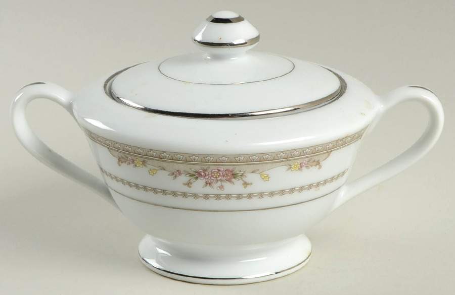Fontaine Sugar Bowl & Lid by Fine China of Japan-1