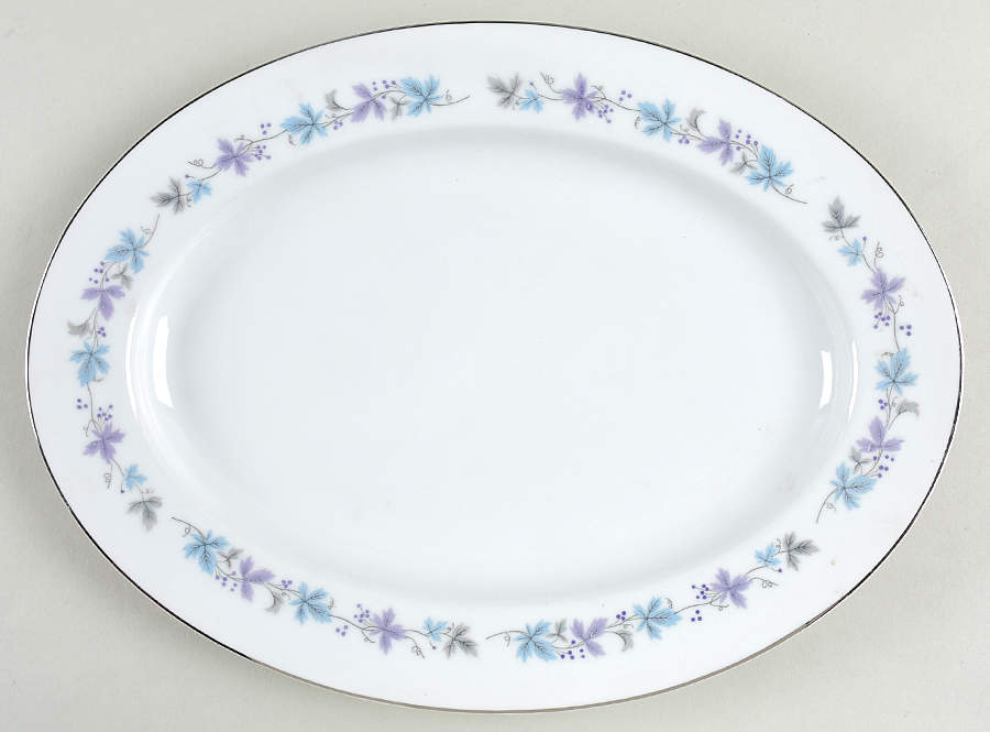 Fountainbleau 12" Oval Serving Platter by Fine China of Japan-1