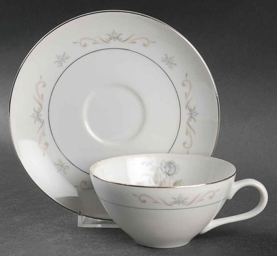 Fremont Flat Cup & Saucer Set by Fine China of Japan-1