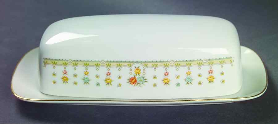 Garden Bouquet 1/4 Lb Covered Butter by Fine China of Japan-1