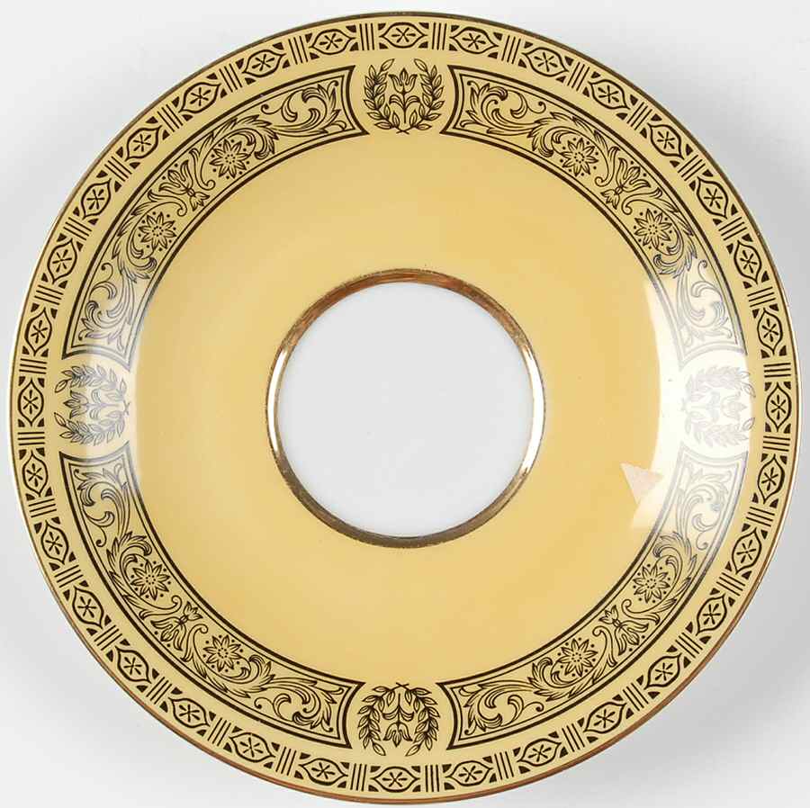 Golden Damask Saucer by Sears-1