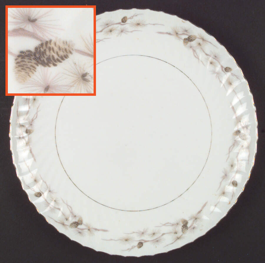 Golden Pine 12" Chop Plate (Round Platter) by Fine China of Japan-1