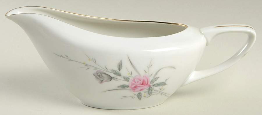 Golden Rose (Pink Roses, Msi) Gravy Boat by Fine China of Japan-1