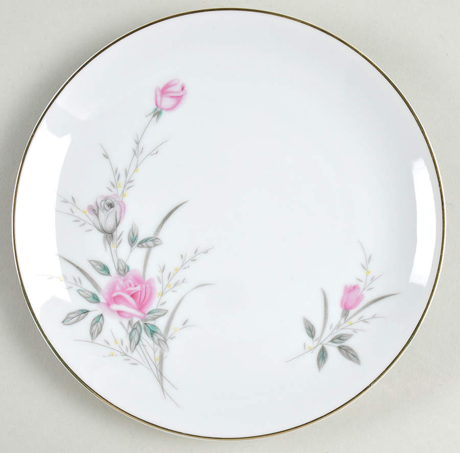Golden Rose (Pink Roses, Msi) Salad Plate by Fine China of Japan-1