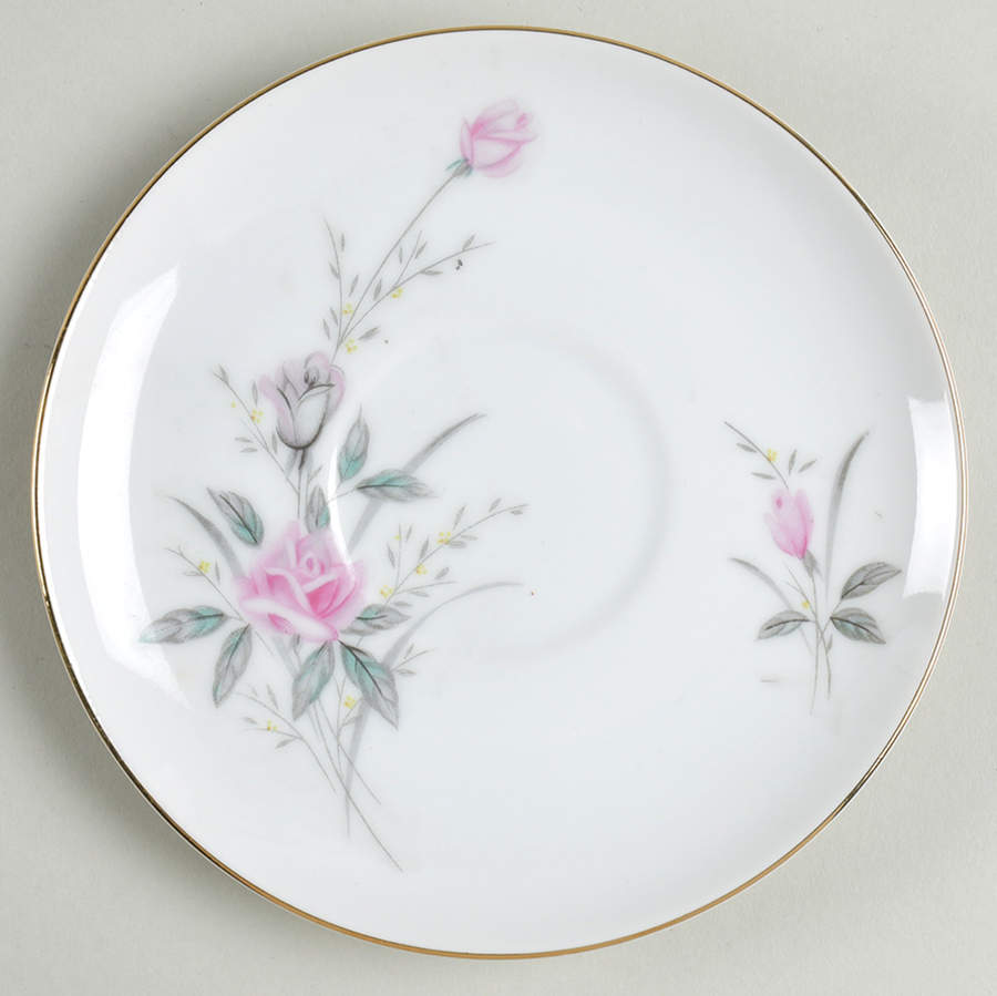 Golden Rose (Pink Roses, Msi) Saucer by Fine China of Japan-1