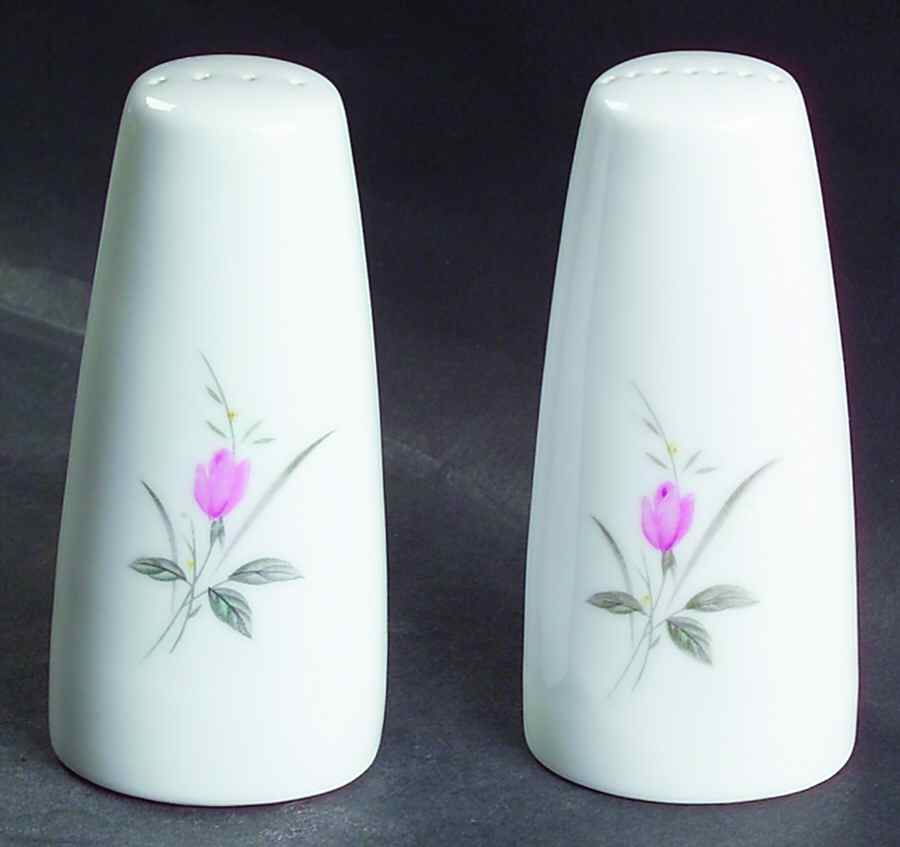 Golden Rose (Pink Roses, Msi) Salt & Pepper Set by Fine China of Japan-1