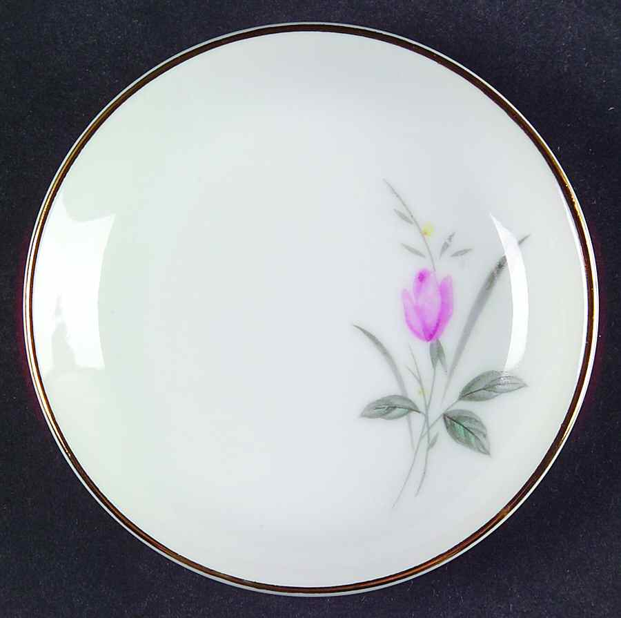 Golden Rose (Pink Roses, Msi) Butter Pat by Fine China of Japan-1