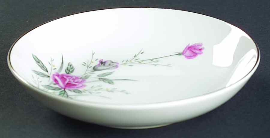 Golden Rose (Pink Roses, Msi) Fruit/Dessert (Sauce) Bowl by Fine China of Japan-1