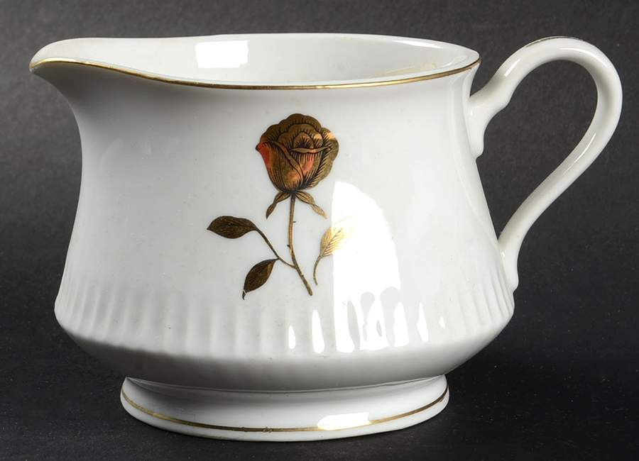 Gold Rose Creamer by Fine China of Japan-1