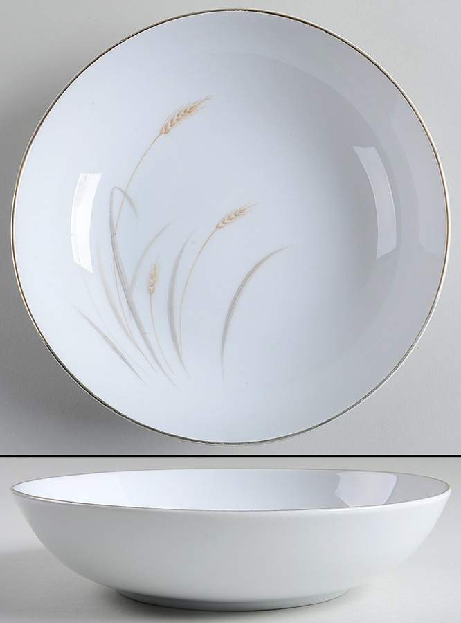 Golden Wheat 9" Round Vegetable Bowl by Fine China of Japan-1