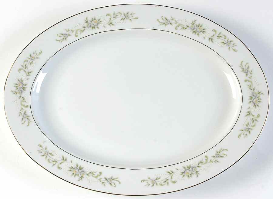 Grace 16" Oval Serving Platter by Fine China of Japan-1