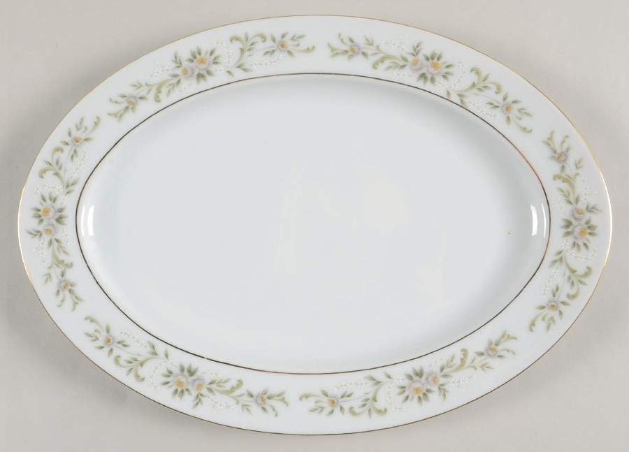 Grace 12" Oval Serving Platter by Fine China of Japan-1