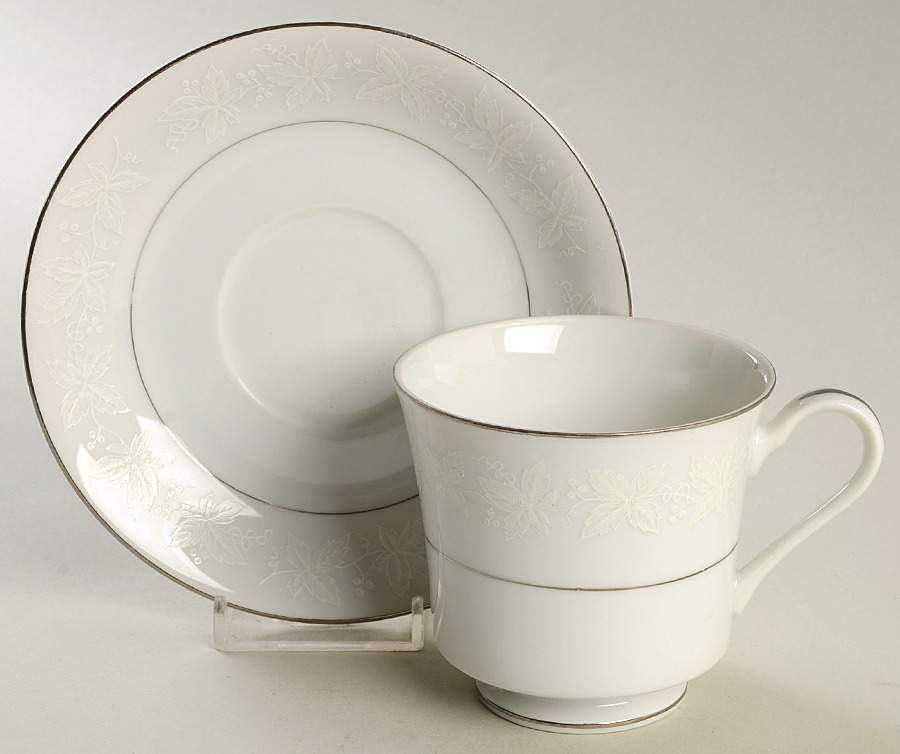 Huntington Footed Cup & Saucer Set by Fine China of Japan-1