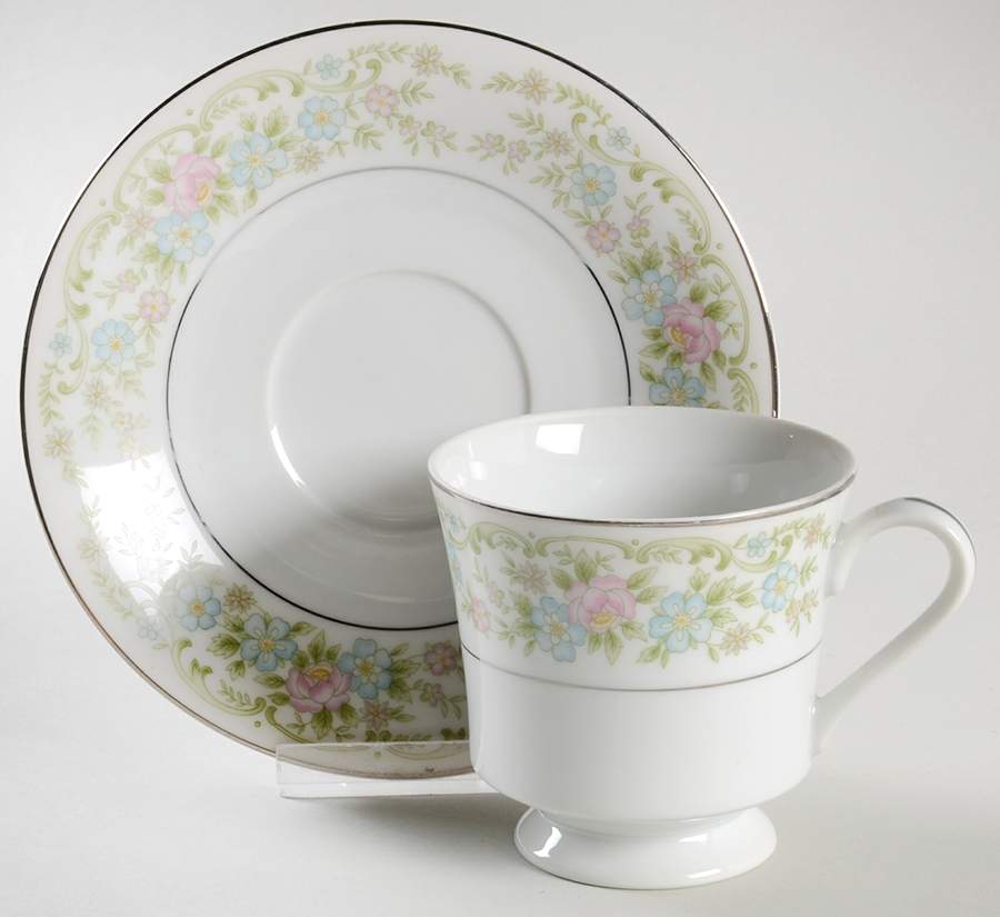 Idylic Footed Cup & Saucer Set by Sears-1