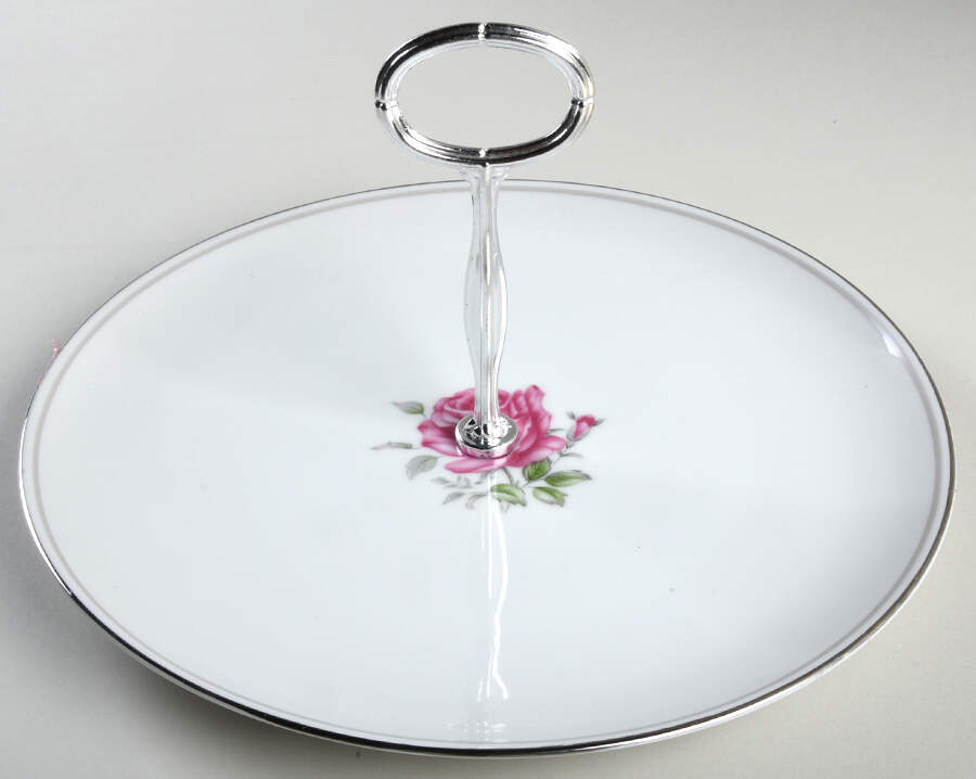 Imperial Rose Round Serving Plate with Center Handle (Dp) Hc by Fine China of Japan-1
