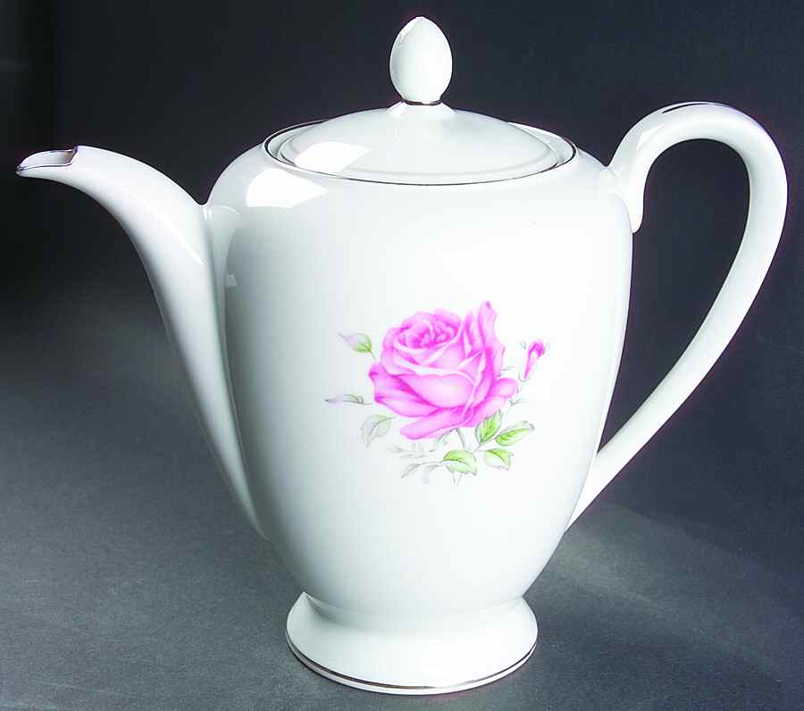 Imperial Rose Coffee Pot & Lid by Fine China of Japan-1