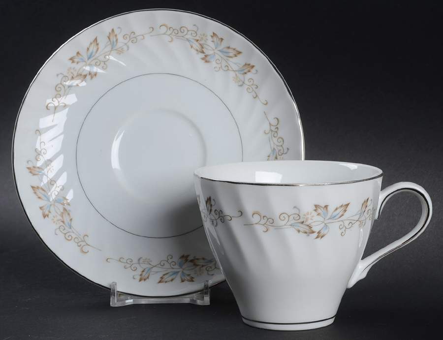 Jacqueline Flat Cup & Saucer Set by Fine China of Japan-1