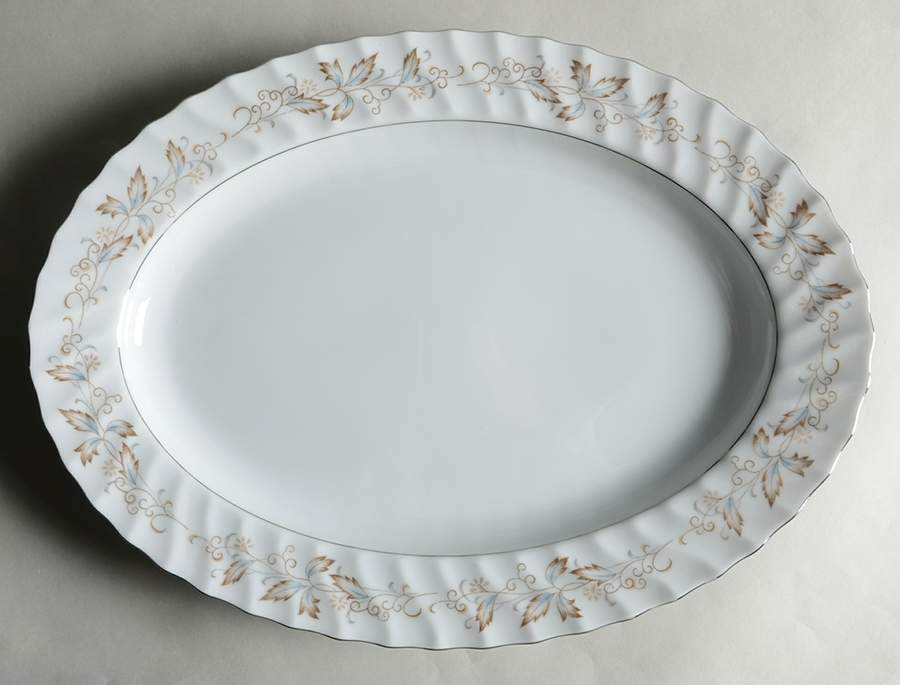 Jacqueline 14" Oval Serving Platter by Fine China of Japan-1