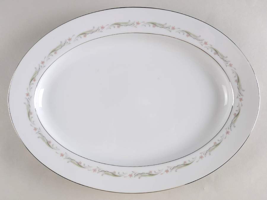Larchmont 14" Oval Serving Platter by Fine China of Japan-1