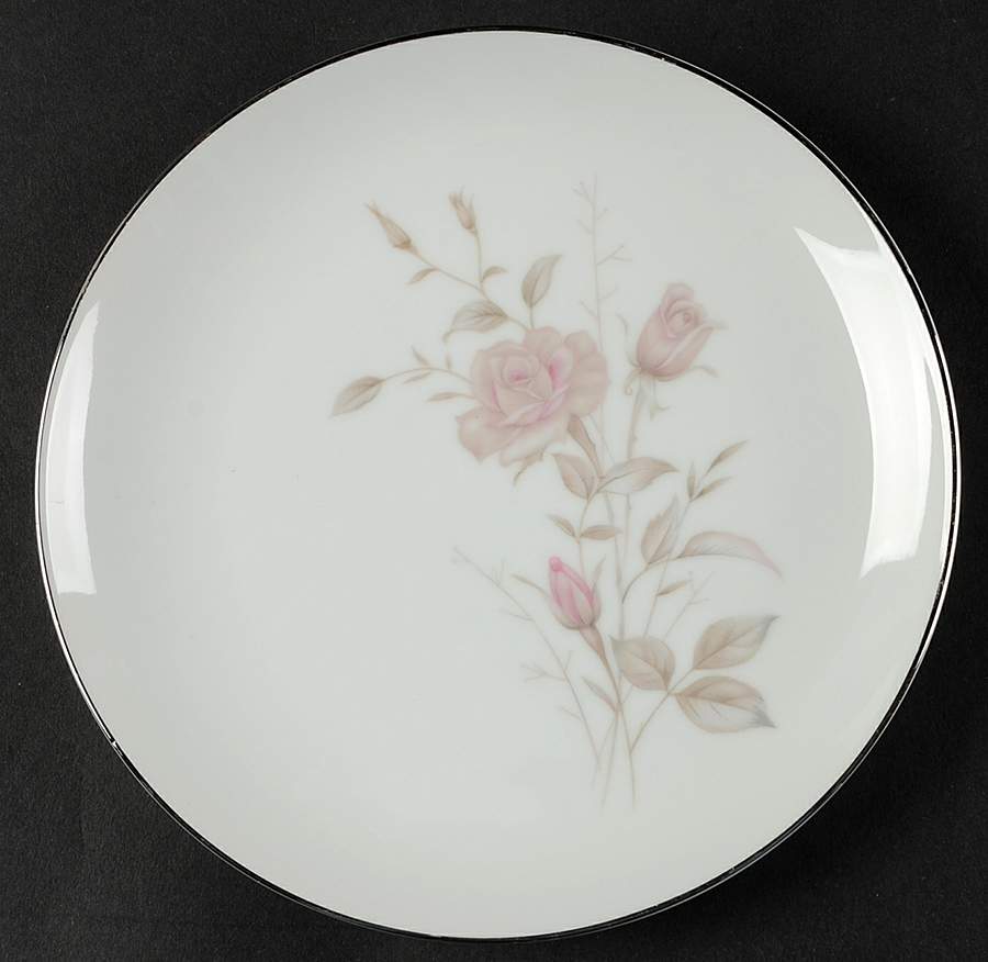 Laura (Platinum Trim) Salad Plate by Fine China of Japan-1