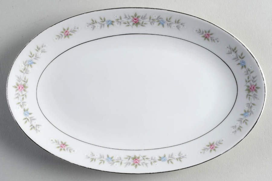 Linda 10" Oval Serving Platter by Fine China of Japan-1