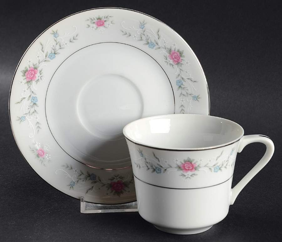 Lisa Flat Cup & Saucer Set by Fine China of Japan-1