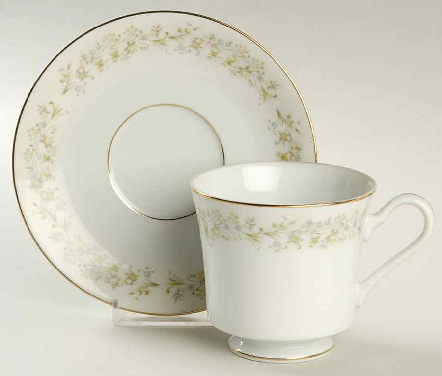 Marie (Gold) Footed Cup & Saucer Set by Fine China of Japan-1