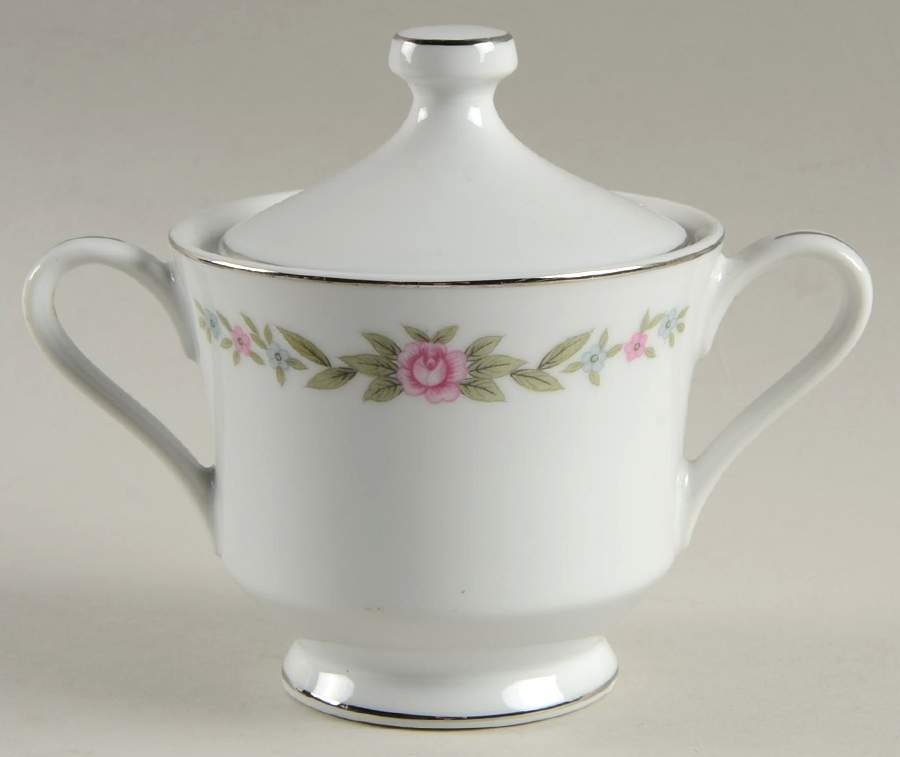 Melody Rose Sugar Bowl & Lid by Fine China of Japan-1