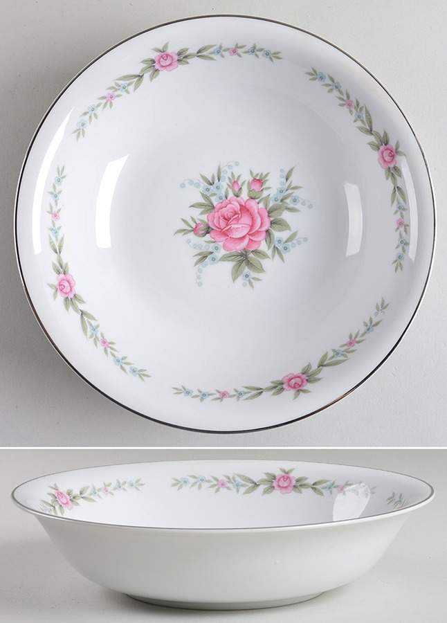 Melody Rose 9" Round Vegetable Bowl by Fine China of Japan-1