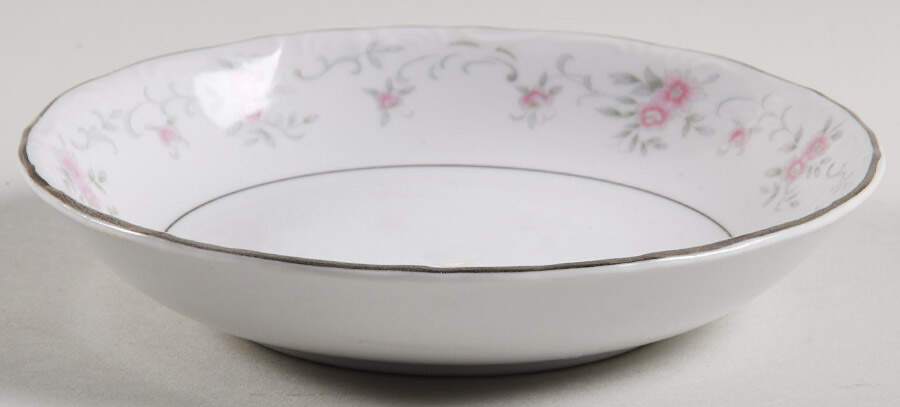 Minuet (Platinum Trim) Fruit/Dessert (Sauce) Bowl by Fine China of Japan-1