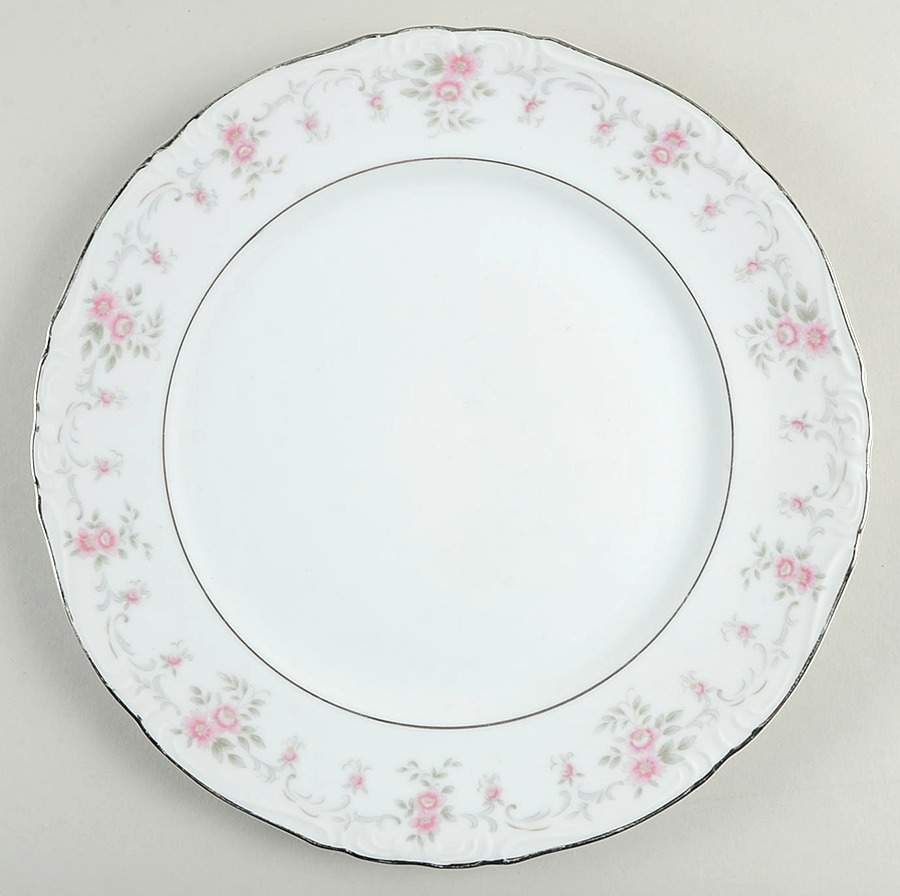 Minuet (Platinum Trim) Dinner Plate by Fine China of Japan-1