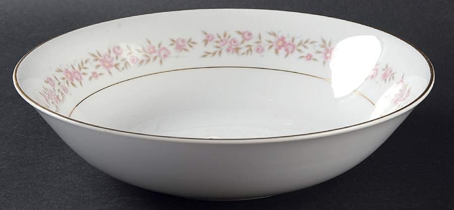 Minuet (Gold Trim) 9" Round Vegetable Bowl by Fine China of Japan-1