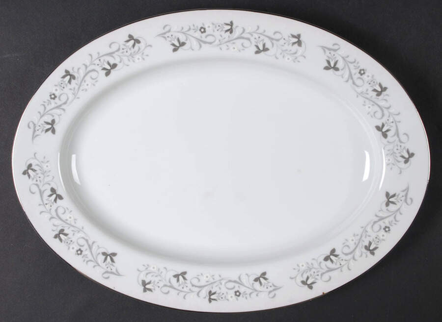 Moon Mist 12" Oval Serving Platter by Fine China of Japan-1