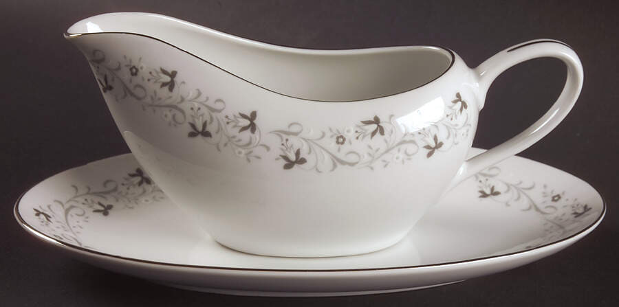 Moon Mist Gravy Boat & Underplate/Relish by Fine China of Japan-1