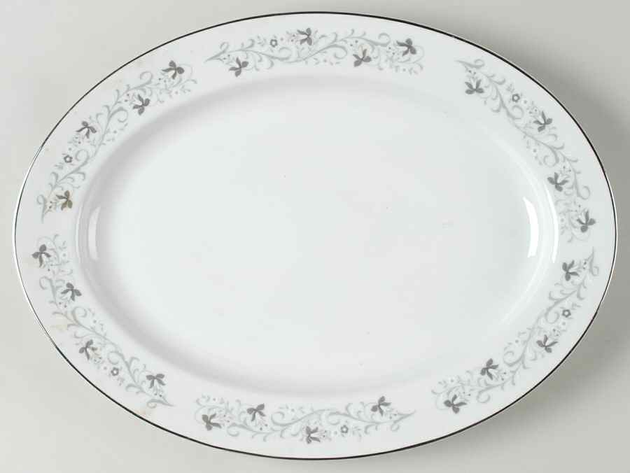 Moon Mist 14" Oval Serving Platter by Fine China of Japan-1
