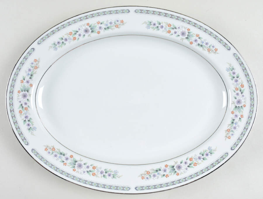 Monarch 14" Oval Serving Platter by Fine China of Japan-1